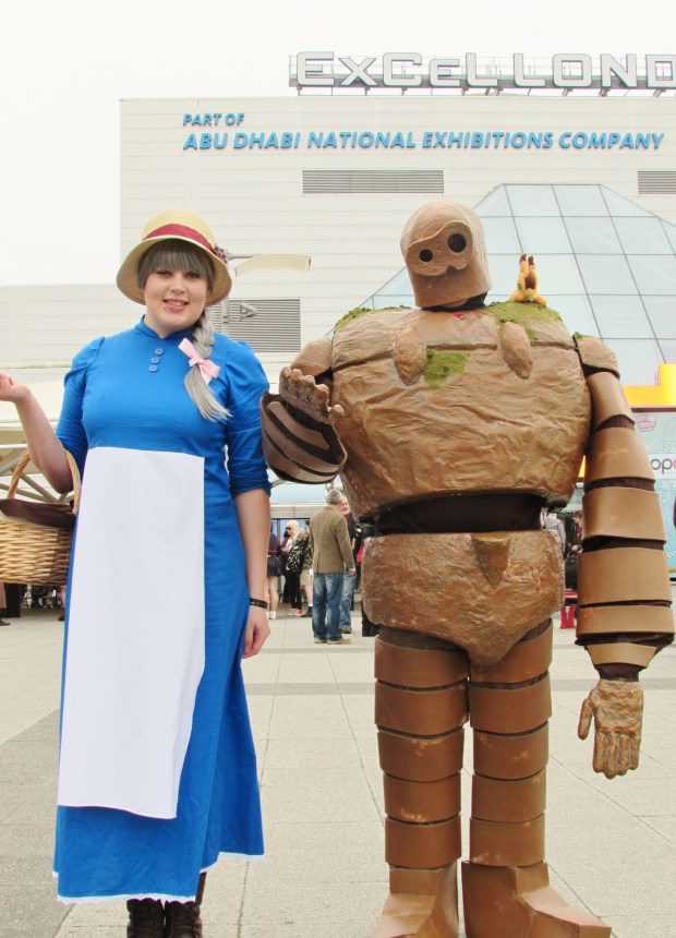 These guys were rounding up other Studio Ghibli cosplayers for a big photo later that day. That iron golem costume took around 5 months to create! 