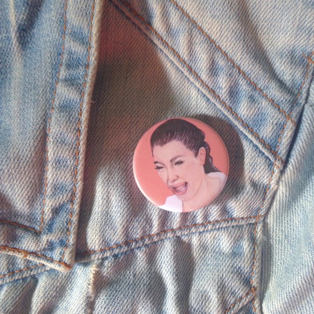 oh gosh cindy kim k badge pugs and dinosaurs